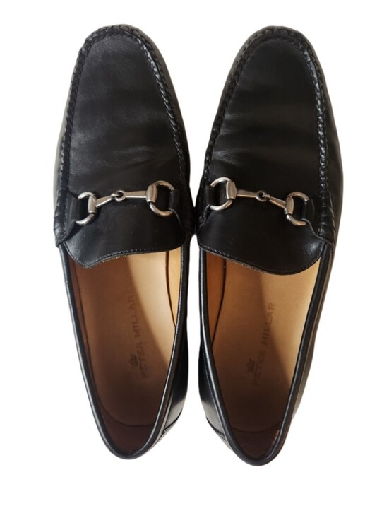 Peter Millar Men\'s Black Leather Bit Loafers Size 9.5 M main image 12